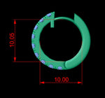14K Huggie 0.6 ct. Diamond Hinged Hoop Earrings - Emi Conner Jewelry 