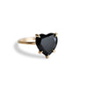 ALVA | 14K Heart Black Onyx Solitaire Ring - Emi Conner Jewelry 