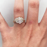 Victoria Crown No.3 | 14K + 0.4 CT. Diamond Crown Contour Band - Emi Conner Jewelry 