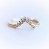 Ophelia V Band | 14K V Shaped Diamond Band - Emi Conner Jewelry 