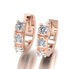 14K Huggie 0.4 ct. Diamond Hinged Hoop Earrings - Emi Conner Jewelry 