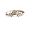 Empress Crown No.1 Straight Band | Dainty Art Deco Inspired 14K + Diamond Contour Band - Emi Conner Jewelry 