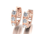 14K Huggie 0.4 ct. Diamond Hinged Hoop Earrings - Emi Conner Jewelry 