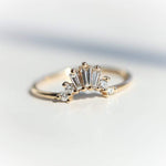 Empress Crown No.3 | 14K & Diamond Contour Band - Emi Conner Jewelry 