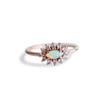 Daniella | Australian Opal & Diamond Petite Halo Ring