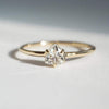 Trinity | 14K Trillion Moissanite Solitaire Ring - Emi Conner Jewelry 