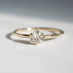 Trinity | 14K Trillion Moissanite Solitaire Ring - Emi Conner Jewelry 