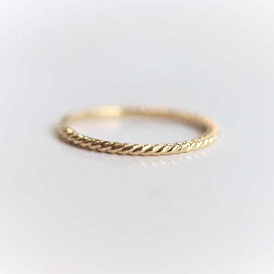 1.3 mm Twisted Rope Wedding Band - Emi Conner Jewelry 