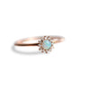 Annabell | 14K Australian Opal & Diamond Petite Halo Ring - Emi Conner Jewelry 