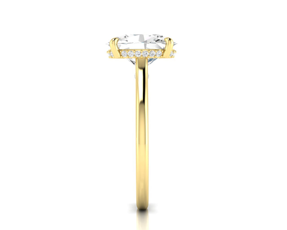 WYN Hidden Halo | Oval (Elongated) Solitaire Ring