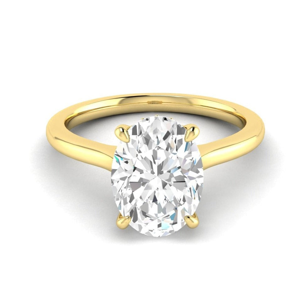WYN Hidden Halo | Oval (Elongated) Solitaire Ring