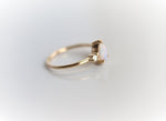 EVA | 14K Side Stone Pear Australian Opal & Diamond Ring - Emi Conner Jewelry 
