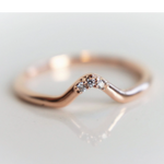 Lily Crown No.1 | 14K Gold & Diamond Contour Band - Emi Conner Jewelry 
