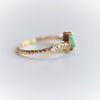 Chelsea - 14K Pear Zambian Emerald & Diamond Accent Ring - Emi Conner Jewelry 