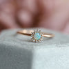 Annabell | 14K Australian Opal & Diamond Petite Halo Ring - Emi Conner Jewelry 