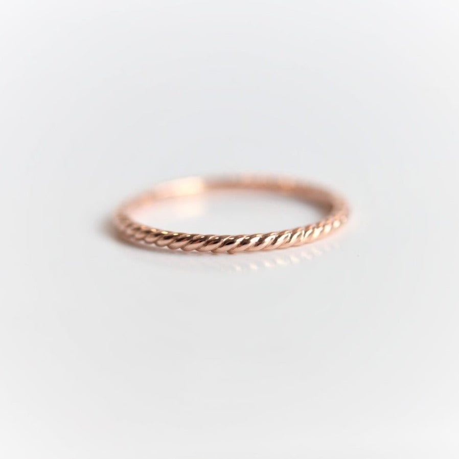 1.3 mm Twisted Rope Wedding Band - Emi Conner Jewelry 