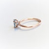 ALVA | 14K 0.7 ct Oval Aquamarine Dainty Solitaire Ring - Emi Conner Jewelry 