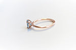 ALVA | 14K 0.7 ct Oval Aquamarine Dainty Solitaire Ring - Emi Conner Jewelry 