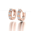 14K Huggie 0.4 ct. Diamond Hinged Hoop Earrings - Emi Conner Jewelry 