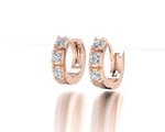 14K Huggie 0.4 ct. Diamond Hinged Hoop Earrings - Emi Conner Jewelry 