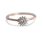 Annabelle | GIA CERTIFIED 0.2 ct. Diamond 14k Gold Halo Ring - Emi Conner Jewelry 