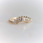 Victoria Crown No.3 | 14K + 0.4 CT. Diamond Crown Contour Band - Emi Conner Jewelry 