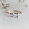 Stella | 14K Emerald Cut Birthstone & Diamond Hidden Star Ring - Emi Conner Jewelry 
