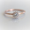 Annabelle | GIA CERTIFIED 0.2 ct. Diamond 14k Gold Halo Ring - Emi Conner Jewelry 