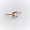 Daniella | 14K Australian Opal & Diamond Petite Halo Ring - Emi Conner Jewelry 