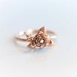 ROSE Ring | 14K Rose With A Rose Bud Ring - Emi Conner Jewelry 