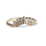 Victoria Crown No.3 | 14K + 0.4 CT. Diamond Crown Contour Band - Emi Conner Jewelry 