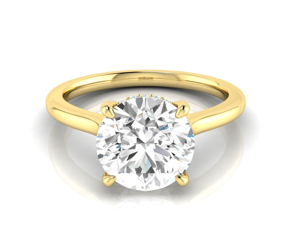 WYN Hidden Halo | Round Solitaire Ring