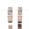 14K Huggie 0.4 ct. Diamond Hinged Hoop Earrings - Emi Conner Jewelry 