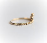 Rosette | 14K Rose Arch and Diamond Ring - Emi Conner Jewelry 