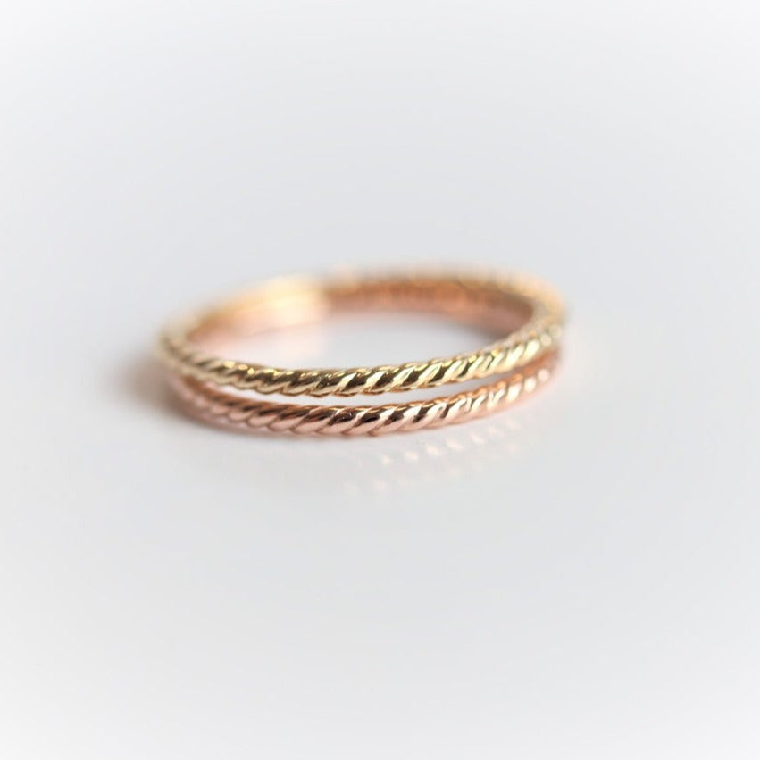 1.3 mm Twisted Rope Wedding Band - Emi Conner Jewelry 