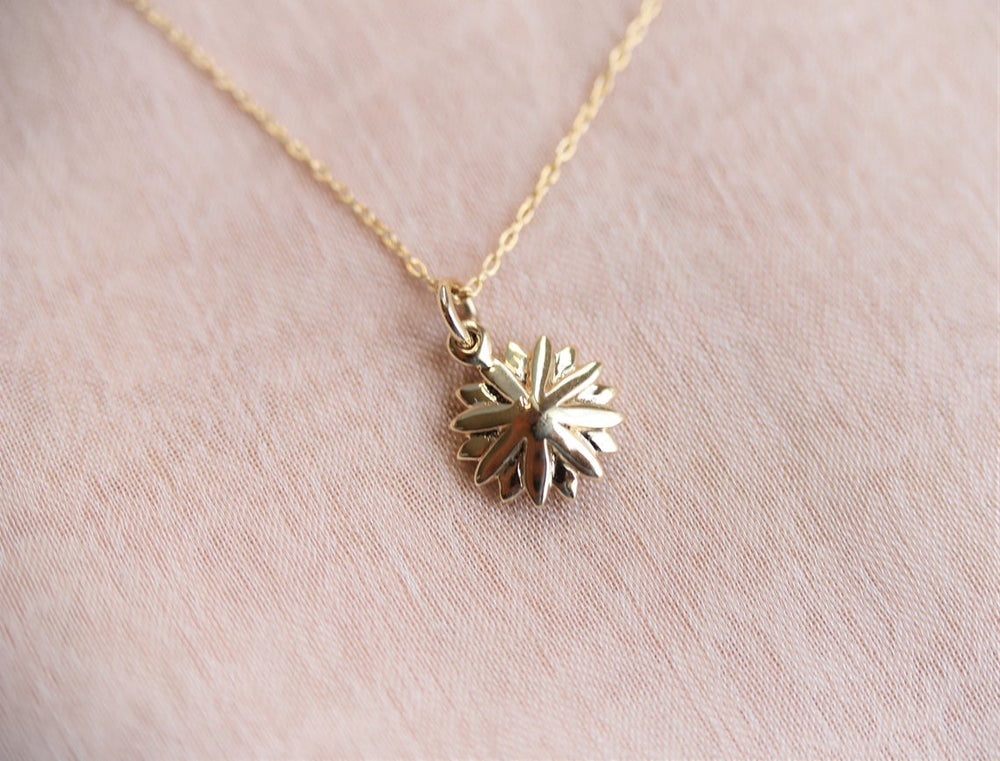 14K Sunflower Australian Opal Necklace - Emi Conner Jewelry 