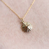 14K Sunflower Australian Opal Necklace - Emi Conner Jewelry 