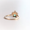 Olina | 14K Natural Oval Emerald & Diamond Ring Crown Ring - Emi Conner Jewelry 