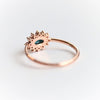 Daniella |  14K Turquoise & Diamond Petite Halo Ring - Emi Conner Jewelry 