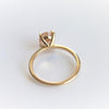 ALVA | 14K 1 Ct. Oval Natural Peach Morganite Solitaire Ring - Emi Conner Jewelry 