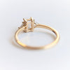 Alexis | 18K Emerald Cut Diamond & Triangle Diamond Ring - Emi Conner Jewelry 