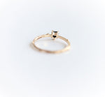 Acacia | 4 mm Heart Black Onyx Twig Engagement Ring - Emi Conner Jewelry 