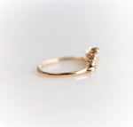 Victoria Crown No.3 | 14K + 0.4 CT. Diamond Crown Contour Band - Emi Conner Jewelry 