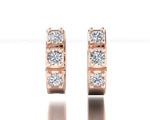 14K Huggie 0.4 ct. Diamond Hinged Hoop Earrings - Emi Conner Jewelry 