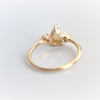 EVA | 14K Side Stone Pear Australian Opal & Diamond Ring - Emi Conner Jewelry 