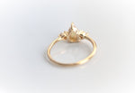 EVA | 14K Side Stone Pear Australian Opal & Diamond Ring - Emi Conner Jewelry 