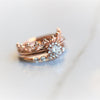 Annabelle | GIA CERTIFIED 0.2 ct. Diamond 14k Gold Halo Ring - Emi Conner Jewelry 