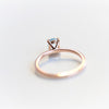 ALVA | 14K 0.7 ct Oval Aquamarine Dainty Solitaire Ring - Emi Conner Jewelry 