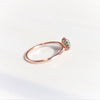 Annabell | 14K Australian Opal & Diamond Petite Halo Ring - Emi Conner Jewelry 