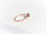 Annabell | 14K Australian Opal & Diamond Petite Halo Ring - Emi Conner Jewelry 